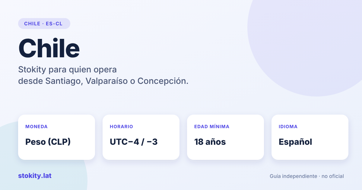 Ficha de Chile: moneda, horario y edad mínima